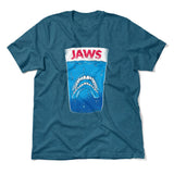 Jaws Teeth Men/Unisex T-Shirt in Heather Deep Teal color