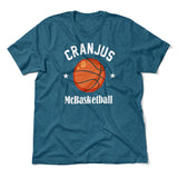 Cranjus Mcbasketball Men/Unisex T-Shirt in Heather Deep Teal color