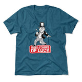 Change Luck Monopoly Parody Men/Unisex T-Shirt in Heather Deep Teal color