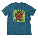My Ginger Beard Is My Lucky Charm Men/Unisex T-Shirt in Heather Deep Teal color
