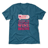 Swipe Right For Wine Mode Men/Unisex T-Shirt in Heather Deep Teal color
