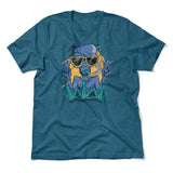 Alien Joint Men/Unisex T-Shirt in Heather Deep Teal color