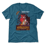 Cat Wars - Revenge Of The Dog Men/Unisex T-Shirt in Heather Deep Teal color