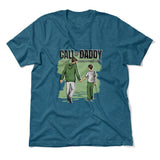 Call Of Daddy Men/Unisex T-Shirt in Heather Deep Teal color