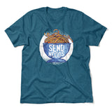 Send Noods Men/Unisex T-Shirt in Heather Deep Teal color