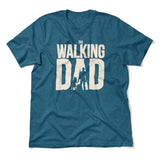 The Walking Dad Men/Unisex T-Shirt in Heather Deep Teal color