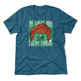 My Ginger Hair Is My Lucky Charm Men/Unisex T-Shirt in Heather Deep Teal color
