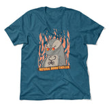 Natural Born Chiller Men/Unisex T-Shirt in Heather Deep Teal color