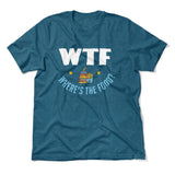 WTF - Where's The Food Men/Unisex T-Shirt in Heather Deep Teal color