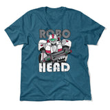 Robo Head Men/Unisex T-Shirt in Heather Deep Teal color
