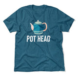Pot Head Men/Unisex T-Shirt in Heather Deep Teal color