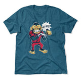 Dancing Monkey Jackson Men/Unisex T-Shirt in Heather Deep Teal color
