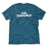 Gal Godonut Men/Unisex T-Shirt in Heather Deep Teal color
