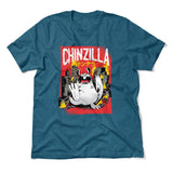 Chinzilla Monster Men/Unisex T-Shirt in Heather Deep Teal color