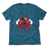Fart And Furious Men/Unisex T-Shirt in Heather Deep Teal color