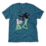 I Think You're Overreacting Men/Unisex T-Shirt in Heather Deep Teal color