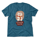 Hedge Hog Potter Men/Unisex T-Shirt in Heather Deep Teal color