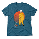 Kill Bill Mrs.santa Men/Unisex T-Shirt in Heather Deep Teal color
