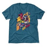 Dogvengers Men/Unisex T-Shirt in Heather Deep Teal color