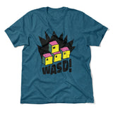 WASD Keyboard For Gamers Men/Unisex T-Shirt in Heather Deep Teal color