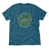 Irish Drinking Team Men/Unisex T-Shirt in Heather Deep Teal color