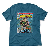 Comic Cover - Hamsters Men/Unisex T-Shirt in Heather Deep Teal color