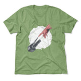 Creation Of Adam - Motorcycle Men/Unisex T-Shirt in Heather Green color