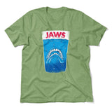 Jaws Teeth Men/Unisex T-Shirt in Heather Green color