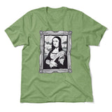 Gothic Monalisa Men/Unisex T-Shirt in Heather Green color