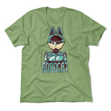 Robocat Men/Unisex T-Shirt in Heather Green color
