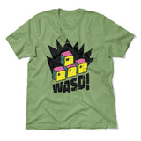 WASD Keyboard For Gamers Men/Unisex T-Shirt in Heather Green color