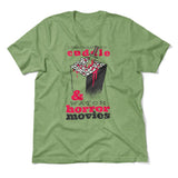 I Just Want To Cuddle And Watch Horror Movies Men/Unisex T-Shirt in Heather Green color
