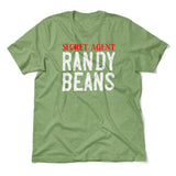 Secret Agent Randy Beans Men/Unisex T-Shirt in Heather Green color