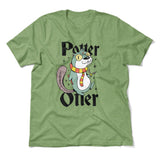 Potter Otter Men/Unisex T-Shirt in Heather Green color