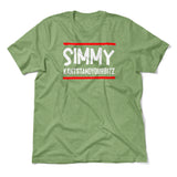 Simmy Kantstandyourbitz Men/Unisex T-Shirt in Heather Green color