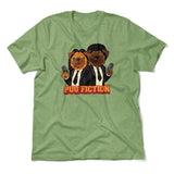 Pug Fiction Men/Unisex T-Shirt in Heather Green color