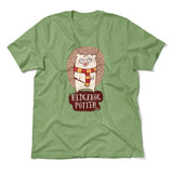 Hedge Hog Potter Men/Unisex T-Shirt in Heather Green color