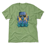 Alien Joint Men/Unisex T-Shirt in Heather Green color