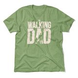 The Walking Dad Men/Unisex T-Shirt in Heather Green color
