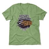 Krugers Barbershop Men/Unisex T-Shirt in Heather Green color