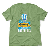 Straight Outta Battle Bus Men/Unisex T-Shirt in Heather Green color