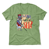 Oh Sam Can You See Men/Unisex T-Shirt in Heather Green color
