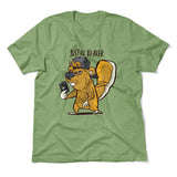 Justin Beaver Men/Unisex T-Shirt in Heather Green color