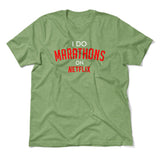 I Do Marathons On Netflix Men/Unisex T-Shirt in Heather Green color