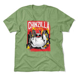 Chinzilla Monster Men/Unisex T-Shirt in Heather Green color
