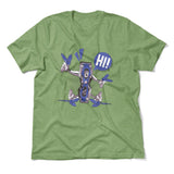 Quadcopter Robot Men/Unisex T-Shirt in Heather Green color