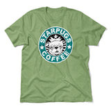Starpugs Coffee Men/Unisex T-Shirt in Heather Green color