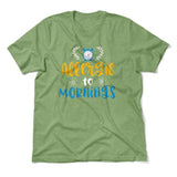 Allergic To Mornings Men/Unisex T-Shirt in Heather Green color