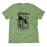 Slothzilla Men/Unisex T-Shirt in Heather Green color