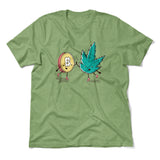 420 Bitcoin Men/Unisex T-Shirt in Heather Green color